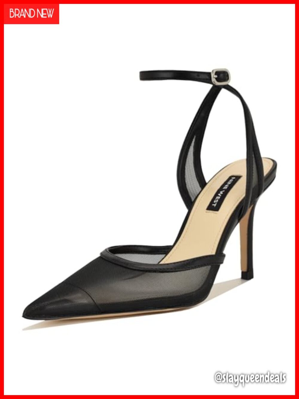 Nine West Gullia Pointy Toe Stiletto Heel Mesh Pump Dress Shoe